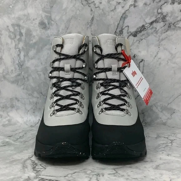 Fitflop Hyker Black and White Winter Boots - Picture 2 of 9